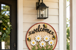 Summer Door Hanger SVG | Laser Cut Round Porch Sign Bundle Product Image 12