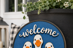 Welcome Goose Family SVG | Geese Door Sign Laser Cut File Product Image 5