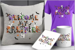 Welcome my pretties png| Halloween Door Hanger sublimation Product Image 4