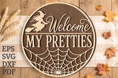 Welcome My Pretties Halloween Round SVG Product Image 1
