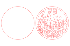 Welcome My Pretties Halloween Witch Legs Laser Cut SVG Product Image 2