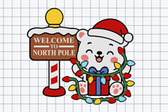 Polar Bear Christmas Topper 3D SVG Product Image 2