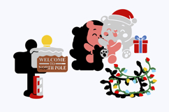 Polar Bear Christmas Topper 3D SVG Product Image 4