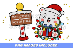 Polar Bear Christmas Topper 3D SVG Product Image 3