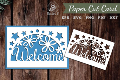 Welcome Papercut Card SVG Product Image 1