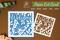 Welcome Papercut Card SVG Product Image 1