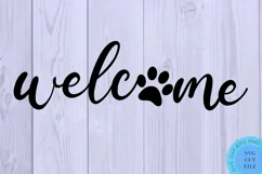 Welcome Paw Svg Farmhouse Pet Sign Svg Pet Welcome Sign Svg Product Image 2