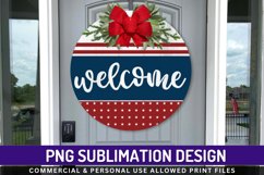 Welcome Sublimation PNG, Round Sign Product Image 1