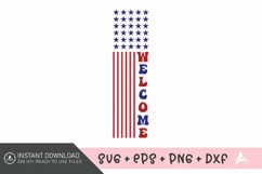 Welcome Porch Sign SVG Design, United States SVG, USA SVG Product Image 1