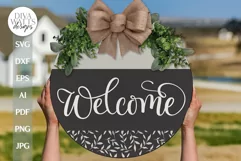 Welcome SVG Farmhouse Door Hanger SVG Farmhouse Welcome SVG Product Image 1