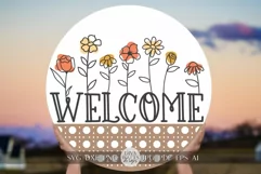 Welcome SVG Farmhouse Door Hanger SVG Farmhouse Welcome SVG Product Image 1