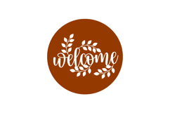Welcome Sign for Door Hanger, Porch Laser Cut SVG Template Product Image 2
