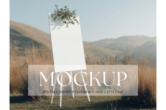 Welcome Sign Mockup Photo Frame Wedding Sign Canvas Mockup Product Image 1