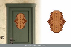 Welcome Sign Board with Ornament for Decoration Product Image 1