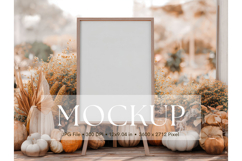 Welcome Sign Mockup Photo Frame Halloween Sign Canvas Mockup Product Image 1
