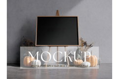 Welcome Sign Mockup Photo Frame Halloween Sign Canvas Mockup Product Image 1