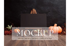 Welcome Sign Mockup Photo Frame Halloween Sign Canvas Mockup Product Image 1