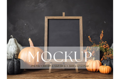 Welcome Sign Mockup Photo Frame Halloween Sign Canvas Mockup Product Image 1