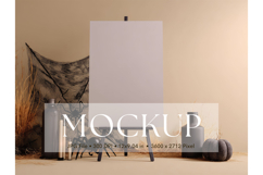 Welcome Sign Mockup Photo Frame Halloween Sign Canvas Mockup Product Image 1