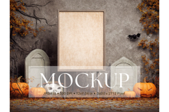 Welcome Sign Mockup Photo Frame Halloween Sign Canvas Mockup Product Image 1