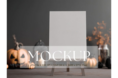 Welcome Sign Mockup Photo Frame Halloween Sign Canvas Mockup Product Image 1