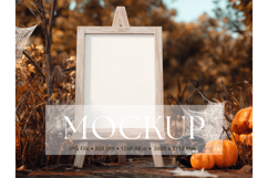Welcome Sign Mockup Photo Frame Halloween Sign Canvas Mockup Product Image 1