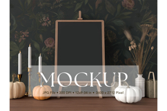 Welcome Sign Mockup Photo Frame Halloween Sign Canvas Mockup Product Image 1