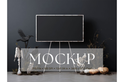 Welcome Sign Mockup Photo Frame Halloween Sign Canvas Mockup Product Image 1