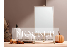 Welcome Sign Mockup Photo Frame Halloween Sign Canvas Mockup Product Image 1