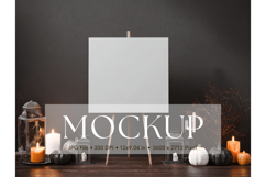 Welcome Sign Mockup Photo Frame Halloween Sign Canvas Mockup Product Image 1