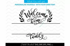 Download this Family welcome sign for farmhouse today for a good price. These family sign are compatible with Cricut and Silhouette Cutting Machines.