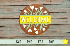 Welcome Spring Round Door Sign Laser Cut File are perfect for your holiday crafting needs. Our Round Sign Design will add a touch of charm to your projects.