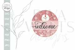 Welcome SVG Snowman Door Hanger SVG Winter Door Hanger svg Product Image 2