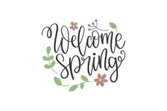 Welcome Spring SVG Cut File Product Image 1