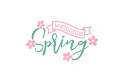 Welcome Spring SVG Cut File Product Image 1