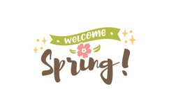 Welcome Spring SVG Cut File Product Image 1