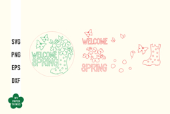 Welcome Spring Round Door Sign Laser Cut File are perfect for your holiday crafting needs. Our Round Sign Design will add a touch of charm to your projects.