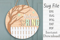 Welcome Spring Birdhouse SVG Product Image 1