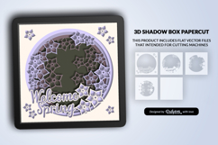Welcome Spring Flowers Layered Shadow Box SVG Product Image 2