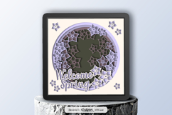 Welcome Spring Flowers Layered Shadow Box SVG Product Image 1