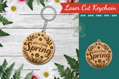 Welcome Spring Lasercut Keychain Product Image 1