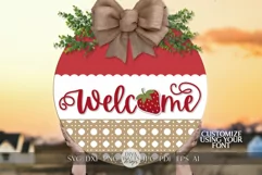 Welcome SVG Summer Strawberry svg Strawberry Porch Decor svg Product Image 1