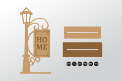 Welcome Street Lamp Stand Laser Cut SVG Product Image 2