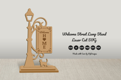Welcome Street Lamp Stand Laser Cut SVG Product Image 1
