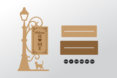 Welcome Street Lamp Stand Laser Cut SVG Product Image 2