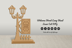 Welcome Street Lamp Stand Laser Cut SVG Product Image 1