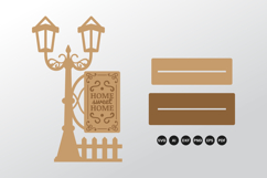 Welcome Street Lamp Stand Laser Cut SVG Product Image 2