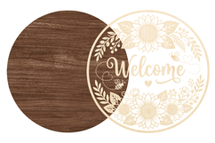 Welcome Sunflower Laser Cut SVG Product Image 2