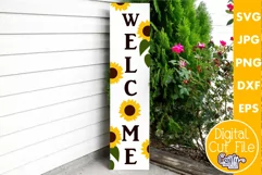 Welcome Svg | Sunflower Svg | Sunflower Welcome Porch Sign Product Image 1