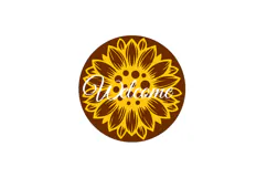 Welcome Summer Sunflower Round Sign Laser Cut SVG Product Image 2